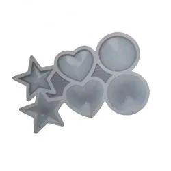 Форма для леденцов ""Круг, Сердце, Звезда" 20*13 cм, 3 шт