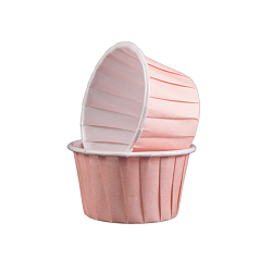 капсулы для капкейков жесткий борт "Розовый" 100 шт