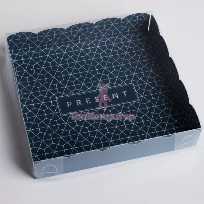 Коробка для пряников 15 см*15 см*3 см "Present"