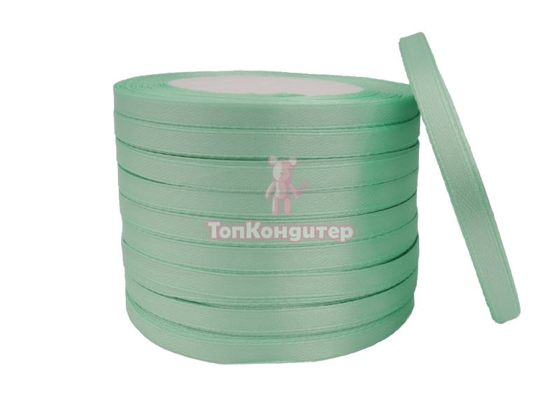 Лента атласная 0,6 см Бледно-бирюзовый 23 м