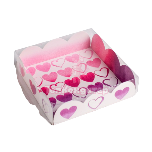 Коробка для пряников 10,5 см*10,5 см*3 см "С Любовью"