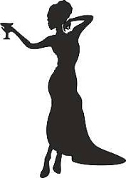 Топпер "Девушка с бокалом", 36001137-ч