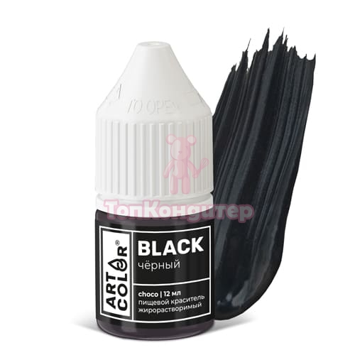 Гелевый жирорастворимый краситель Art Color Choco черный, 15мл