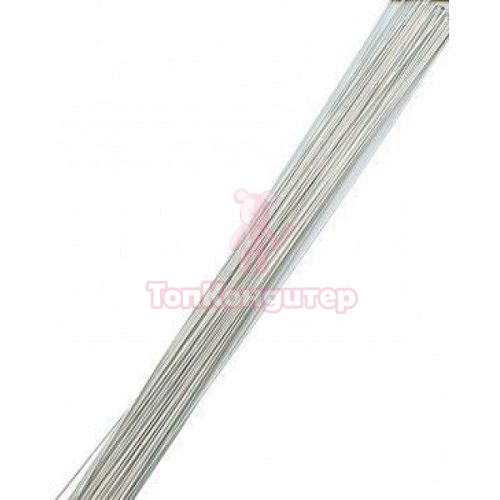 Проволока 10 шт белая в бумажной оплетке D 0.7