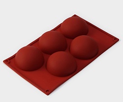 Форма для шоколада "Полусферы" d = 8 см 5 ячеек