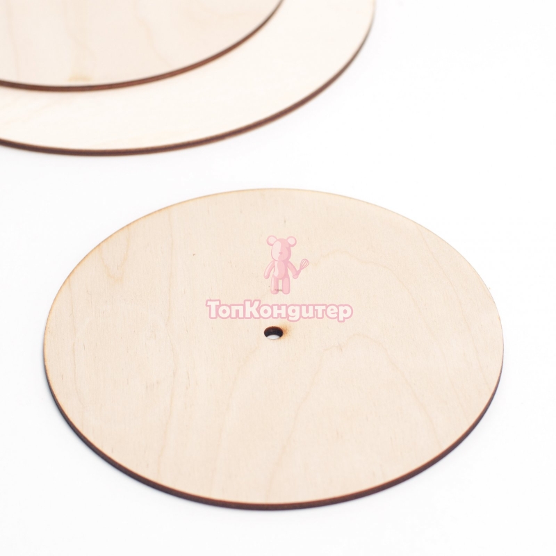 Подложка из фанеры для торта с отверстием 16 см, толщина 4 мм