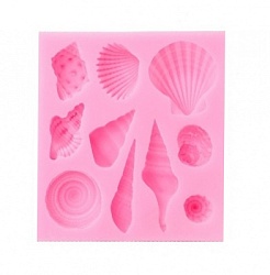 Молд силиконовый 8х8х1,5 см "Ракушки"