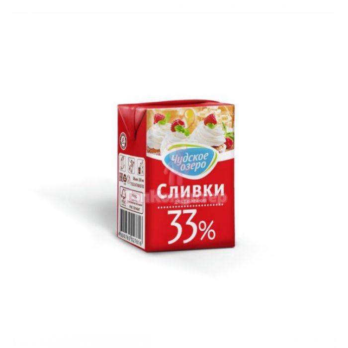 Сливки "Чудское озеро" 33% 0,2 л