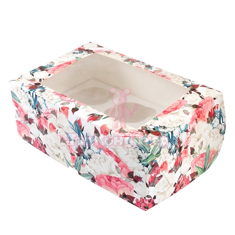 Коробка на 6 капкейков "Розы"