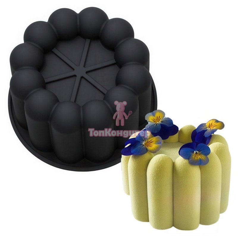 Силиконовая форма для муссовых бенто тортов «Круглая» 12,3 см*12,3 см