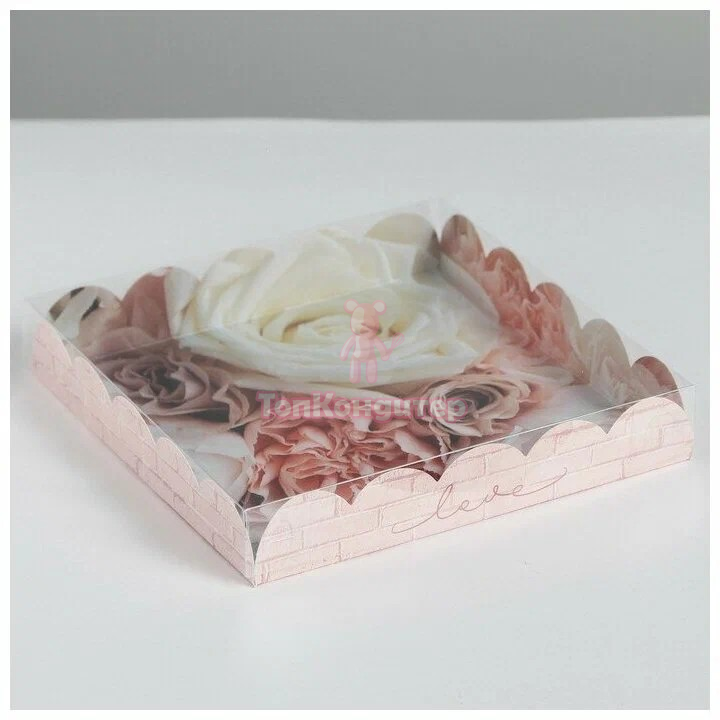 Коробка для пряников 18 см*18 см*3 см "My best wishes"