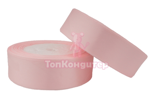 Лента атласная 2,5 см Нежно-розовый 23 м