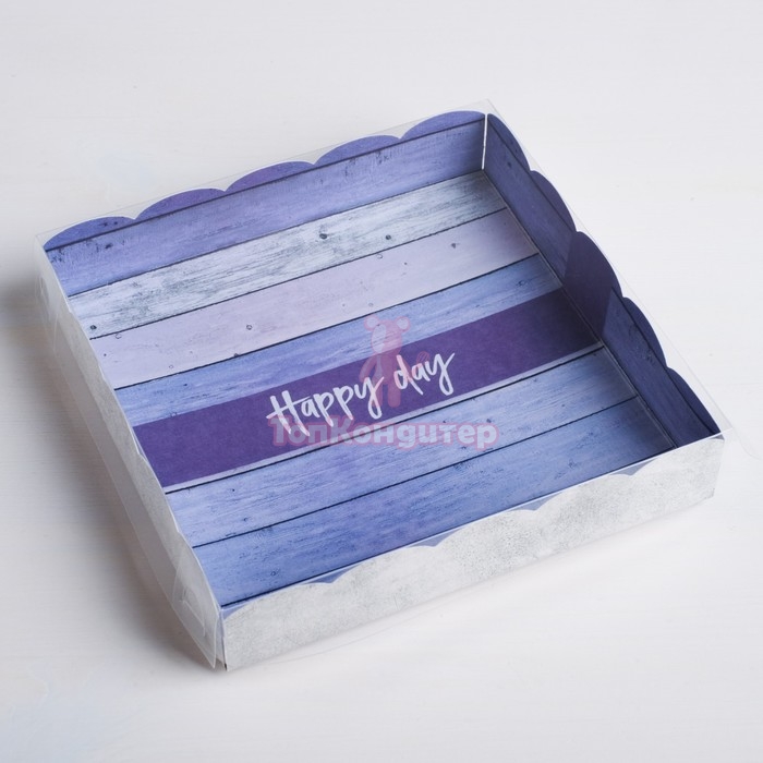 Коробка для пряников 15 см*15 см*3 см "Happy day"