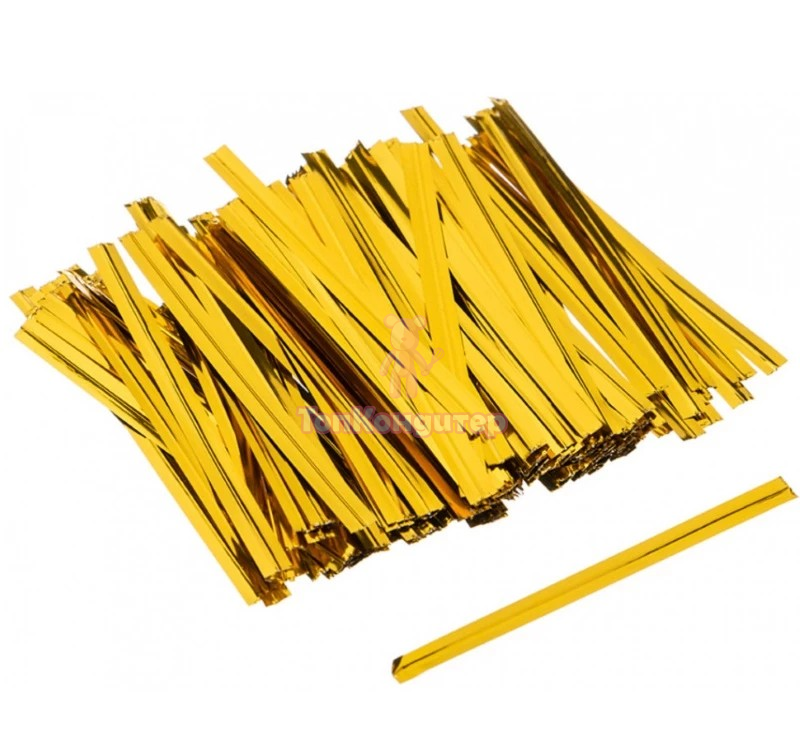 Твист-лента "Золото"  10 см, 100 шт