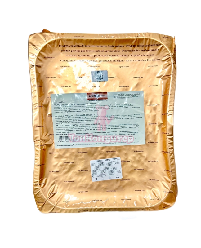 Фруктовый салат кубики 0,6 см*0,6 см "Agrimontana" 3 кг